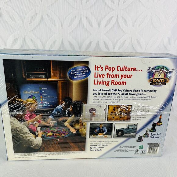 Trivial Pursuit DVD Pop Culture Board Game Parker Brothers 2003 Factory Sealed - Picture 7 of 8